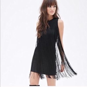 Forever 21 | Black Fringe Sleeveless Dress